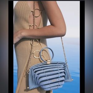 Cult Gaia, Blue Suede, Crossbody Bag, NWT